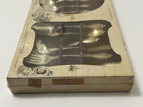 Antyk Wm. A. Rogers 1949 Old South ll / 54-częściowy posrebrzany zestaw (ZAPIECZĘTOWANY) - Zdjęcie 9 z 24