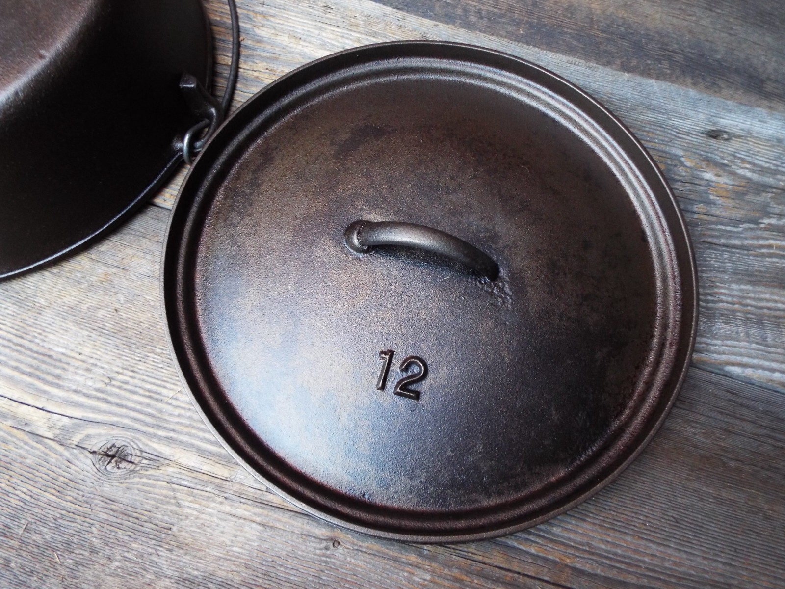 Older Lodge 12 CO, 12" Cast Iron Camp / Dutch Footed Oven, Restored eBay