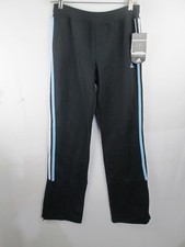 VTG Adidas Knit Track Pants Womens S Training Sweatpants Black Blue NWT