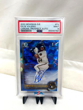 2022 Bowman Chrome Sapphire Felix Valerio Prospect Auto #BSPA-FV - PSA 9 MINT