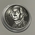 George Washington Convex Collector Coin 1 Troy Oz .999 Fine Silver Domed Round