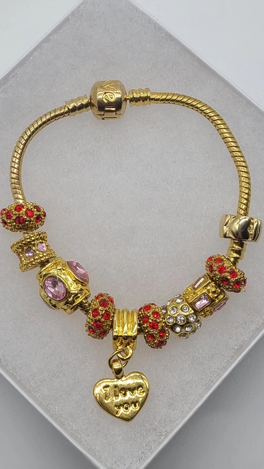 Pulsera Love con Pugster y dijes europeos  Foto 2 de 4