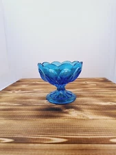 Fairfield Laser Blue by ANCHOR HOCKING Compote Dessert Dish