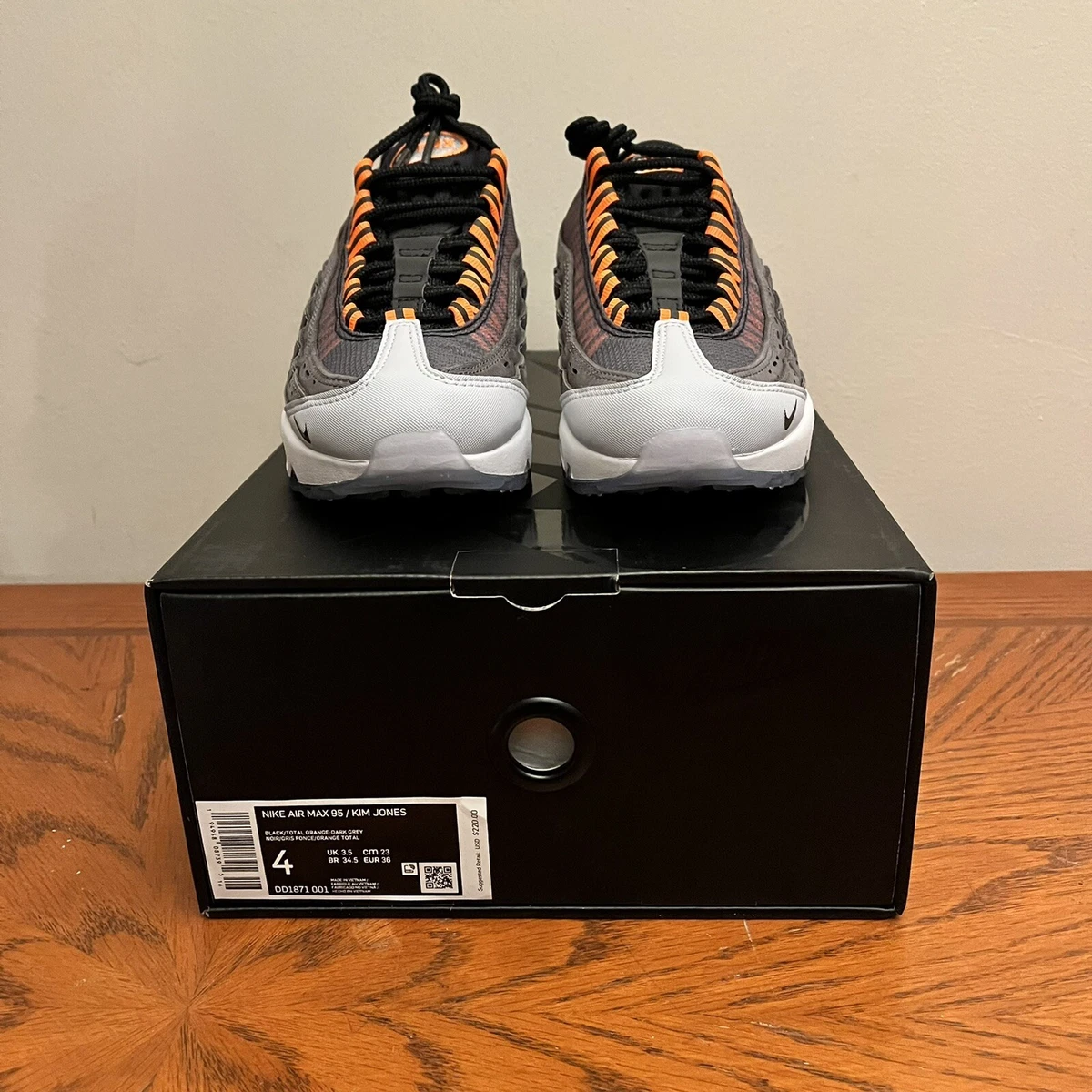 Nike Kim Jones x Air Max 95 Total Orange Men s Size 4 Fits