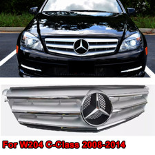 Chrome Front Grill Grille Wstar For Mercedes Benz W204 C350 C250 C300 2008-2014