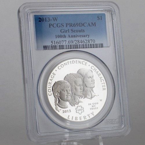 2013-W $1 Girl Scouts of the USA Centennial Proof Silver Dollar PCGS PR 69 DCAM - Picture 9 of 12
