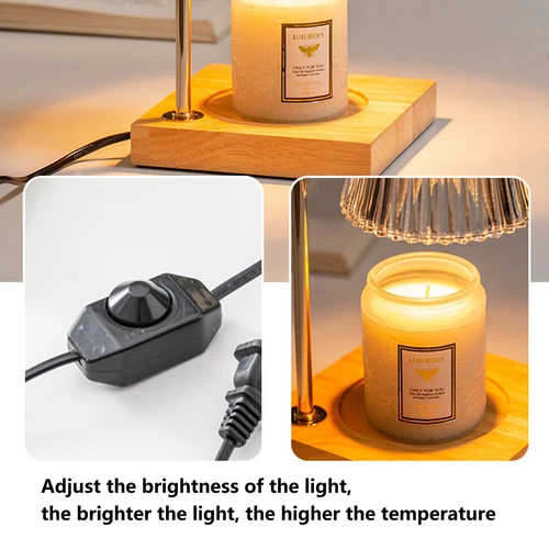 Dimmbare Kerzenwärmer Lampe Nachttischlampen Wachslampe Tischlampe mit Timing - Bild 7 von 36