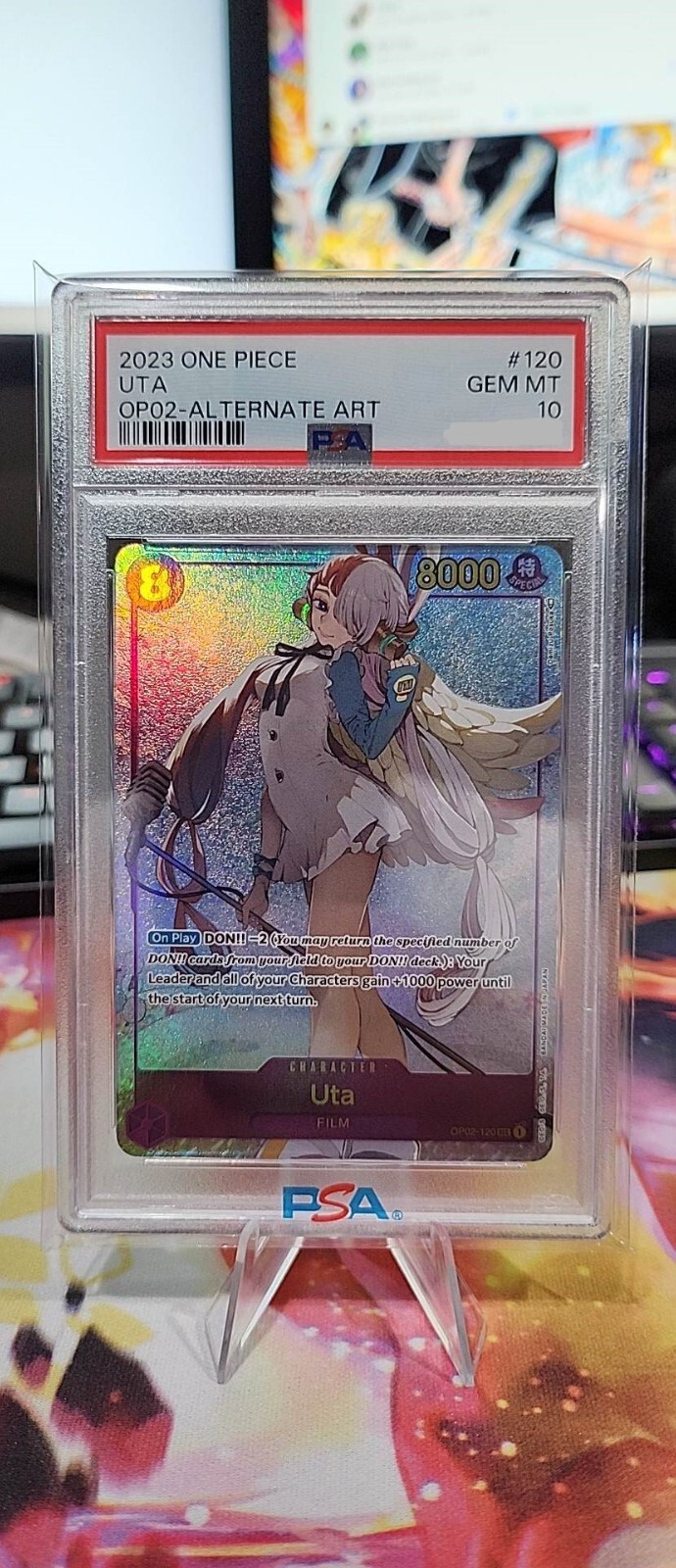 2023 One Piece Paramount War 120 Uta SEC Alternate Art PSA 10 Gem Mint English