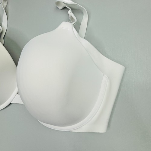 Warners No Side Effects Bra 38D Underwire Satin Padded Back Smoothing 01356 - Picture 3 of 6