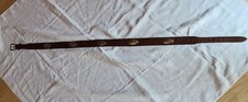 Vintage Justin Top Grain Cowhide Belt Size 42 Buckle on Black Tooled Concho Belt