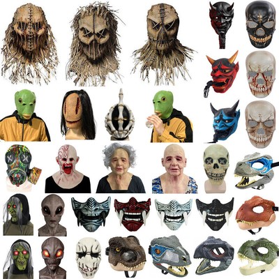 Halloween Maske Gruseliges Scarecrow Alter Mann Cosplay Kostüm Fasching Karneval