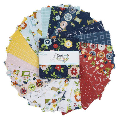 Charm Pack 5'' Stacker 42pc Riley Blake ''Sew Much Fun'' by Echo Park Paper Co