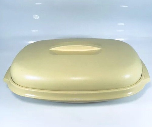 Vtg Tupperware Gold Harvest Microwave Steamer Vegetable Excellent Condition CR - Picture 8 of 8