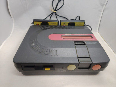 Sharp Twin Famicom AN-500B Black Console Disk System Tested Japan