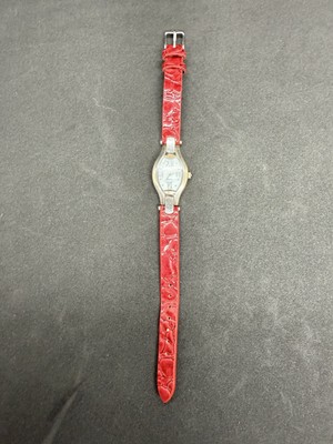 Silver Women s Watch With Mother of Pearl Quartz Face Roman Numerals New Battery