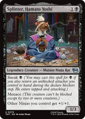 SPLINTER, HAMATO YOSHI x4 mtg NM-M Teenage Mutant Ninja Turtles 4 Unc