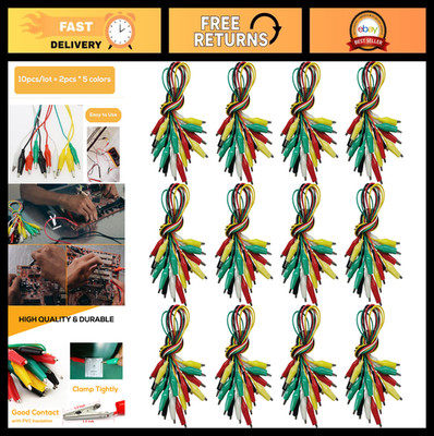120PCS Alligator Clips & Test Probes - 5 Color Jumper Wires for Circuit Connecti