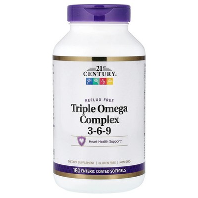Triple Omega Complex 3-6-9, 180 Enteric Coated Softgels