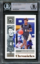 Jalen Green Signed 2021-22 Chronicles Bronze RC 4 Rockets Beckett #14231675