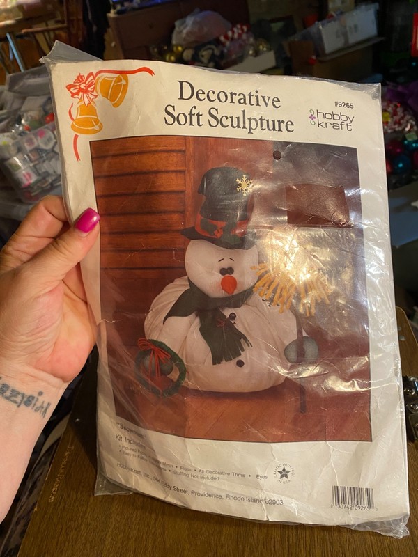 Decorative Soft Sculpture Kit Snowman Hobby Kraft Christmas Ornaments NIP