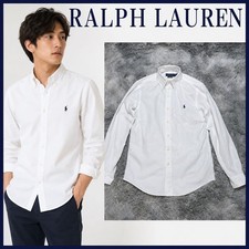 Ralph Lauren Long Sleeve Polo Shirt White S Classic Fit Pony Embroidery Used