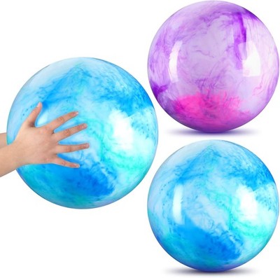 2 Pcs 15 Inch 18 Inch Marbleized Bouncy Balls Large Hedstrom Ball Inflatable Rub