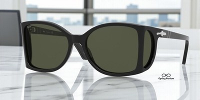 PERSOL PO0005 95_31 Square Black Green 54 mm Men's Sunglasses