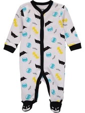 DC Comics Batman Baby Boy Romper with Footie Sleeper Printed Coverall
