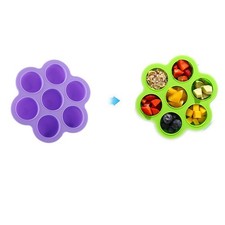 Baby Food Freezer Tray 7 Holes Safe Silicone Food Storage Container Fruit Ice