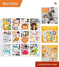 Unique 48 Count Animal Stickers for Kids - Perfect for Scrapbooking  Play