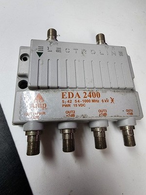 ELECTROLINE EDA2400 CATV RF ANTENNA AMPLIFIER with 4-Port 