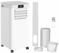 HOMCOM Air Conditioning Unit 4-in-1 Portable Air Conditioner Dehumidifier White