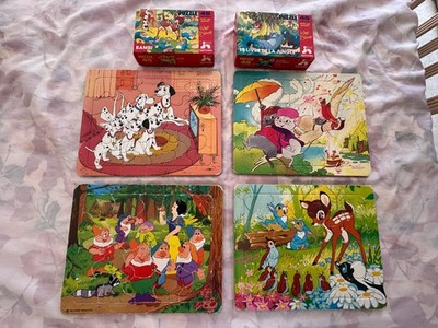 Konvolut 6 Puzzle Spiele Disney Kinder Vintage 70er Jahre