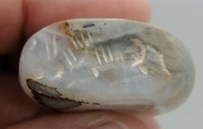 Ancient  Agate Intaglio Seal Bead Animal Carving Stone Pendant Collectible Roman