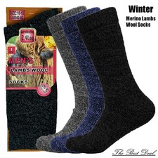 3-12 Pairs Men's Winter Merino Lambs Wool Boots Thick Thermal Socks Size 10-13