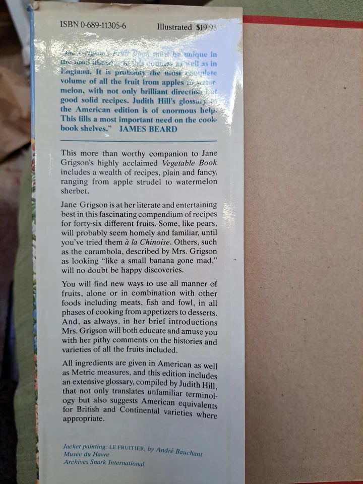 Vintage Cookbook - The Fruit Book By Jane Grigson - 1st Edition 1982  Foto 3 de 4