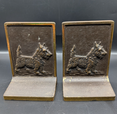 #ad #ad Vintage Bradley and Hubbard Cast Iron Scottish Terrier Bookends $36.79