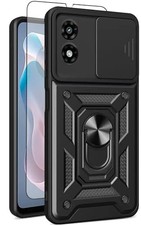 for Moto G-Play 2024 Case: with Screen Protector,Sliding Camera Cover