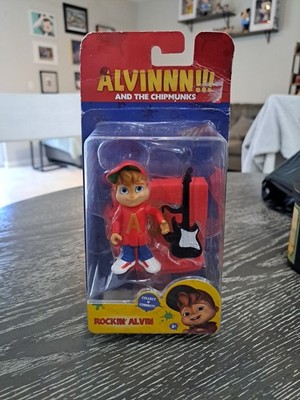 Alvin and The Chipmunks Rockin Alvin Collectible Figure Guitar +Stage