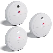 3-Pack WiFi Smoke Detectors Smart Fire Alarms App Control AAA Battery Powered