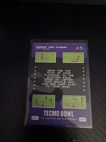 2026 Bo Jackson Battle Arena Tecmo Bowl Marked For Pickup Play 22 #PL22 SP Plays