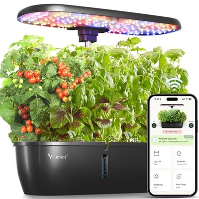 LETPOT LPH-Lite Hydroponics Growing System, 12 Pods Smart Herb Garden Kit Ind...