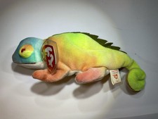 TY Beanie Babies Baby Iggy the Iguana 1997 Rainbow Tie Dye