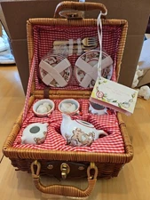 Dalton Tea Set Picnic Basket Set For 2 People Handles And Buckle Closure