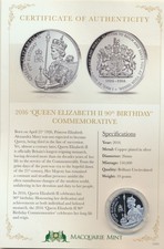 Australia: 2016 Queen Elizabeth II 90th Birthday Commemorative Medal