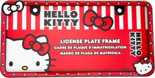 Authentic Sanrio Hello Kitty Car Truck Suv Metal License Plate Frame Bows Bling