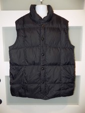 LANDS' END Black Goosedown Feathers Puffer Vest Size M 10/12 Girl's