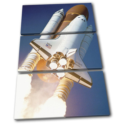 NASA Shuttle Space Transportation TREBLE Leinwand Wand Kunst Bild drucken