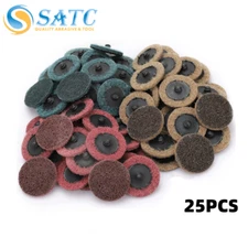 25PCS 3 in Surface Conditioning Roll Lock Grinding Sanding Discs for Die Grinder
