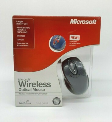Microsoft Wireless Optical Mouse 1008 PC Mac Tilt Wheel X09-49261 